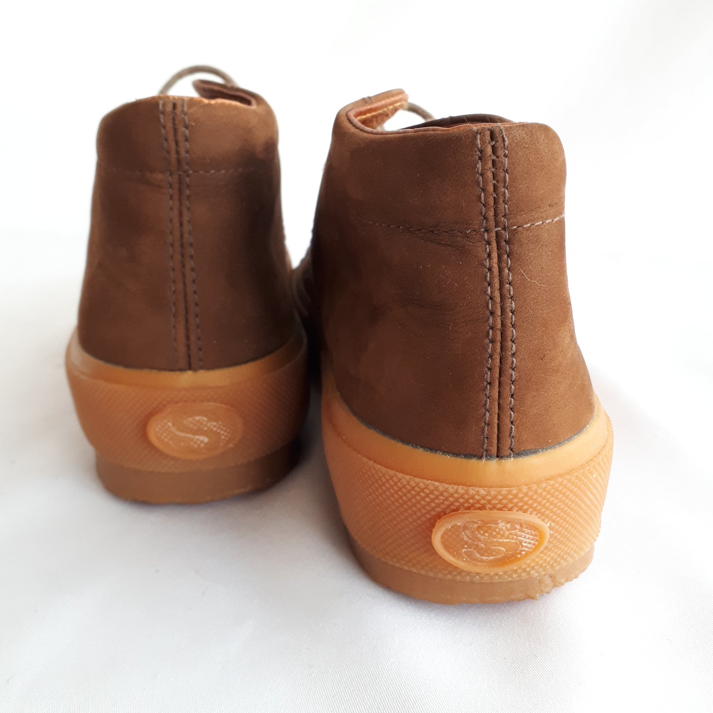 Stringate SUPERGA in pelle marrone