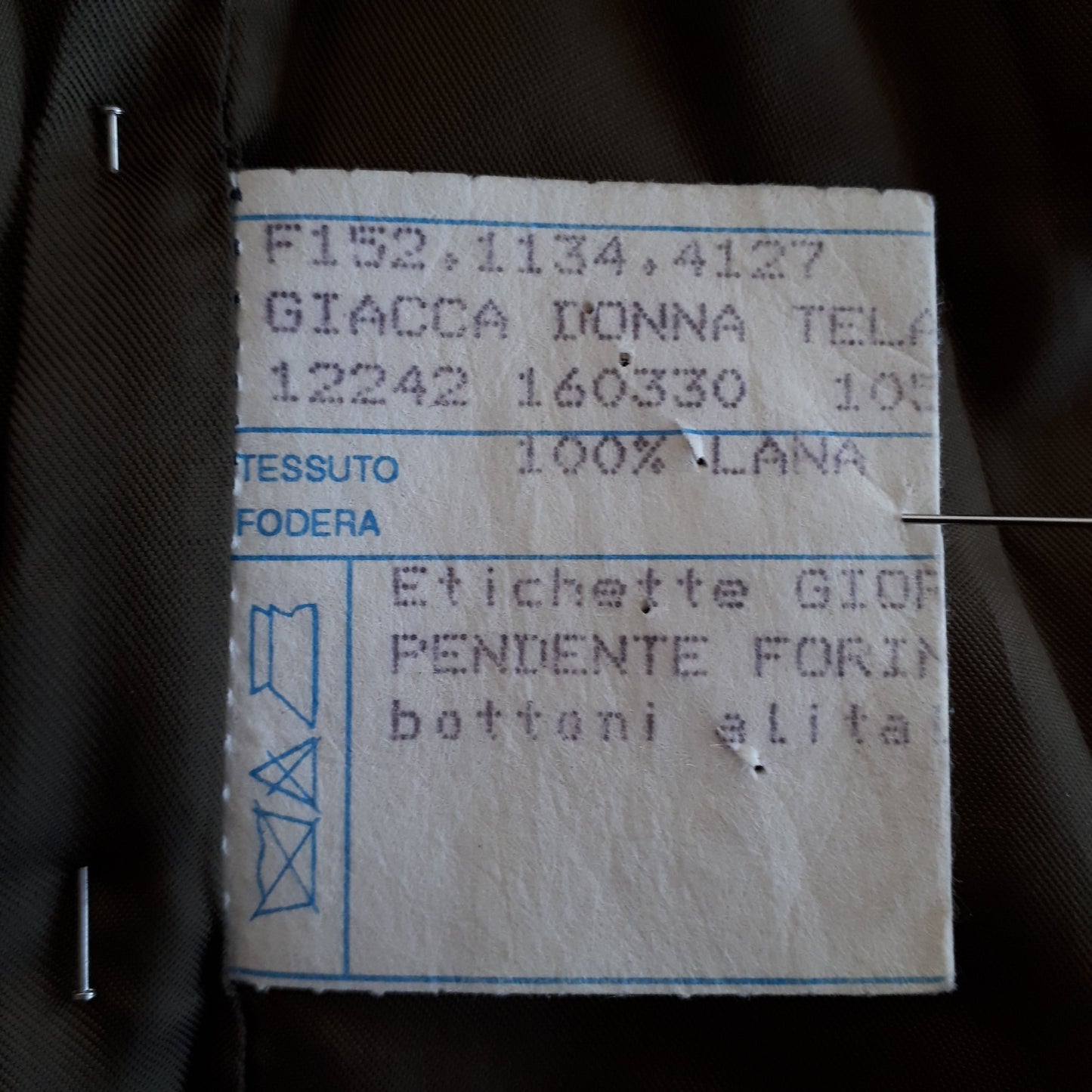 Giacca lana vintage GIORGIO ARMANI per ALITALIA