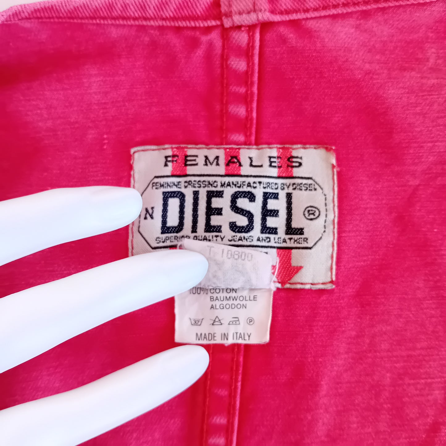 Abito vintage DIESEL denim rosso
