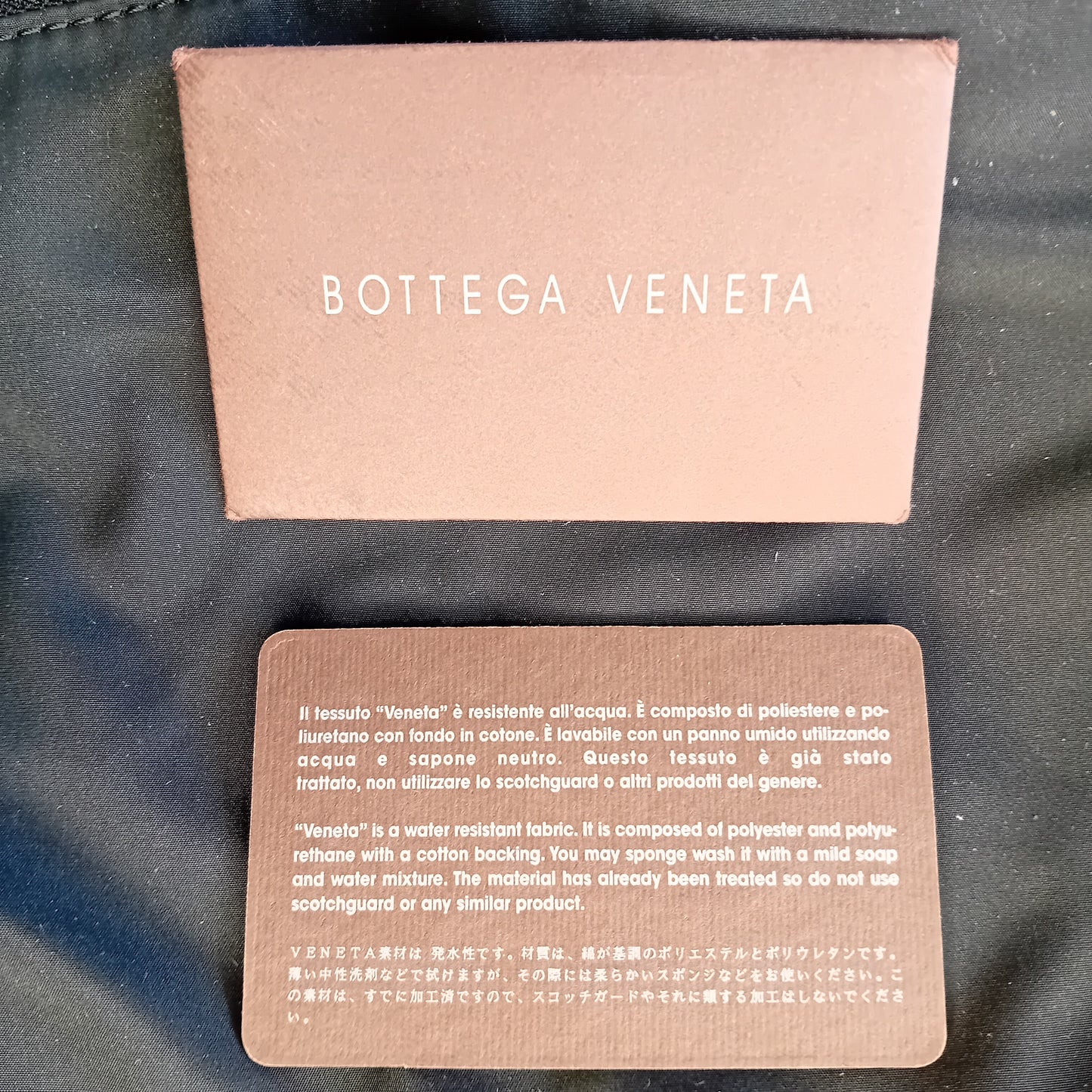 Bottega Veneta borsa tessuto nero