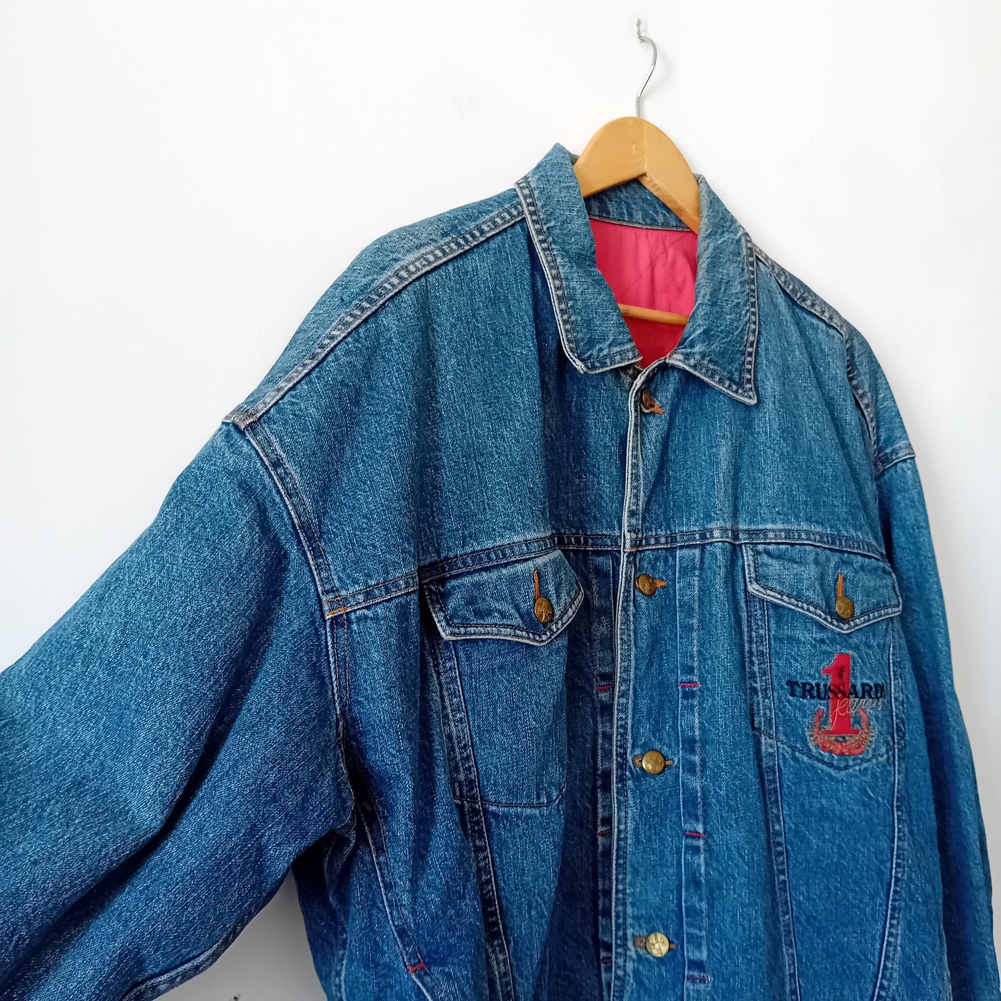 Trussardi denim V jacket