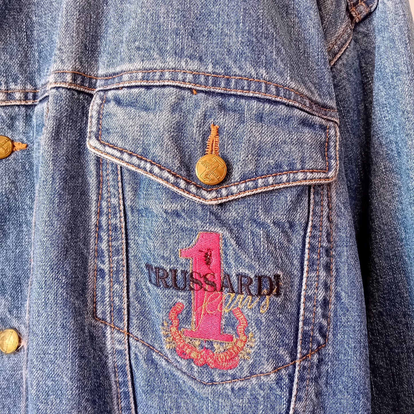 Trussardi denim V jacket