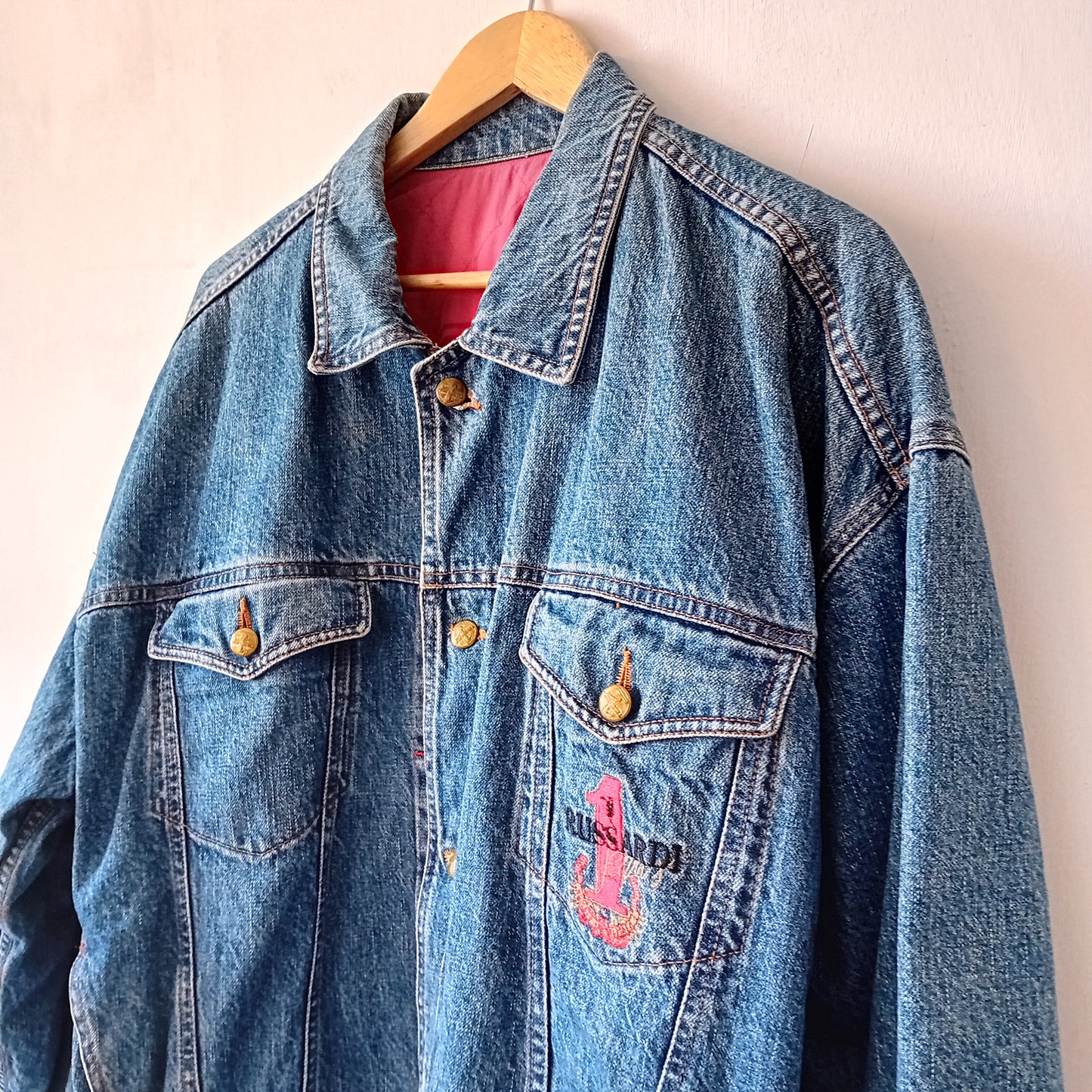 Trussardi denim V jacket