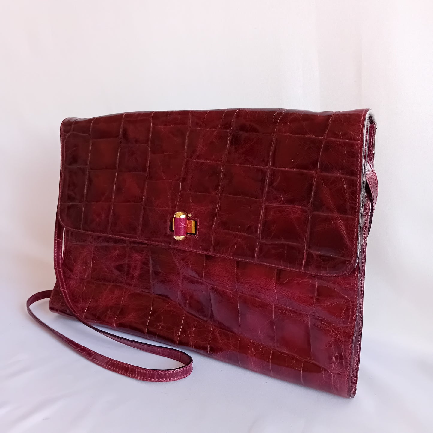 Furla burgundy leather bag