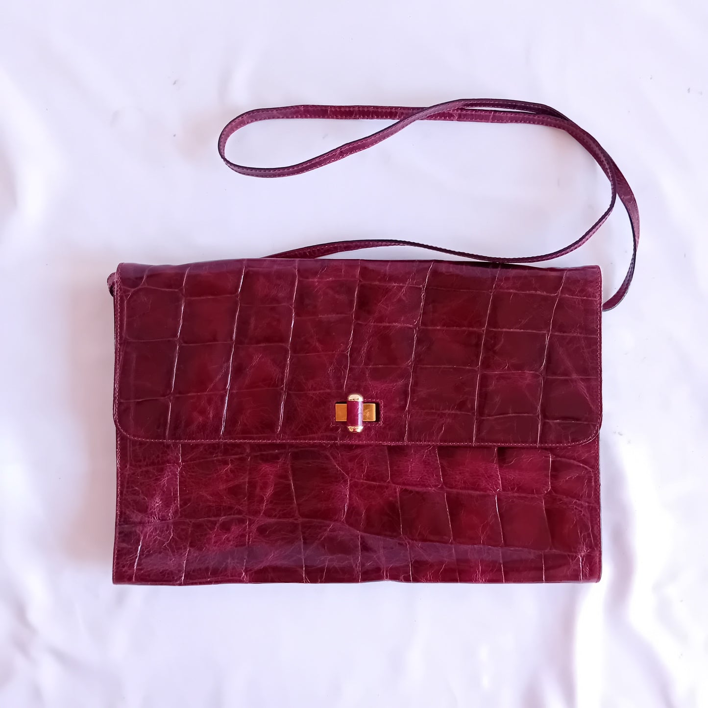 Furla burgundy leather bag