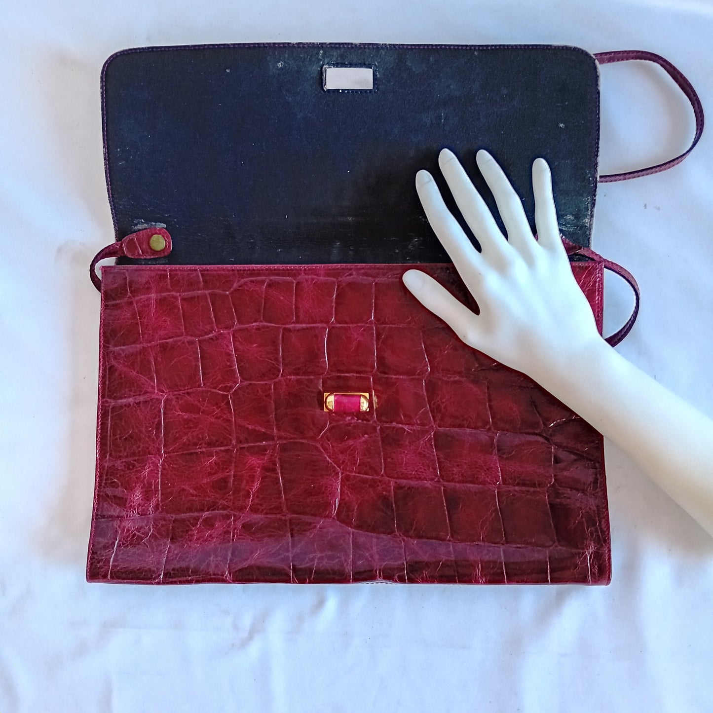 Furla burgundy leather bag