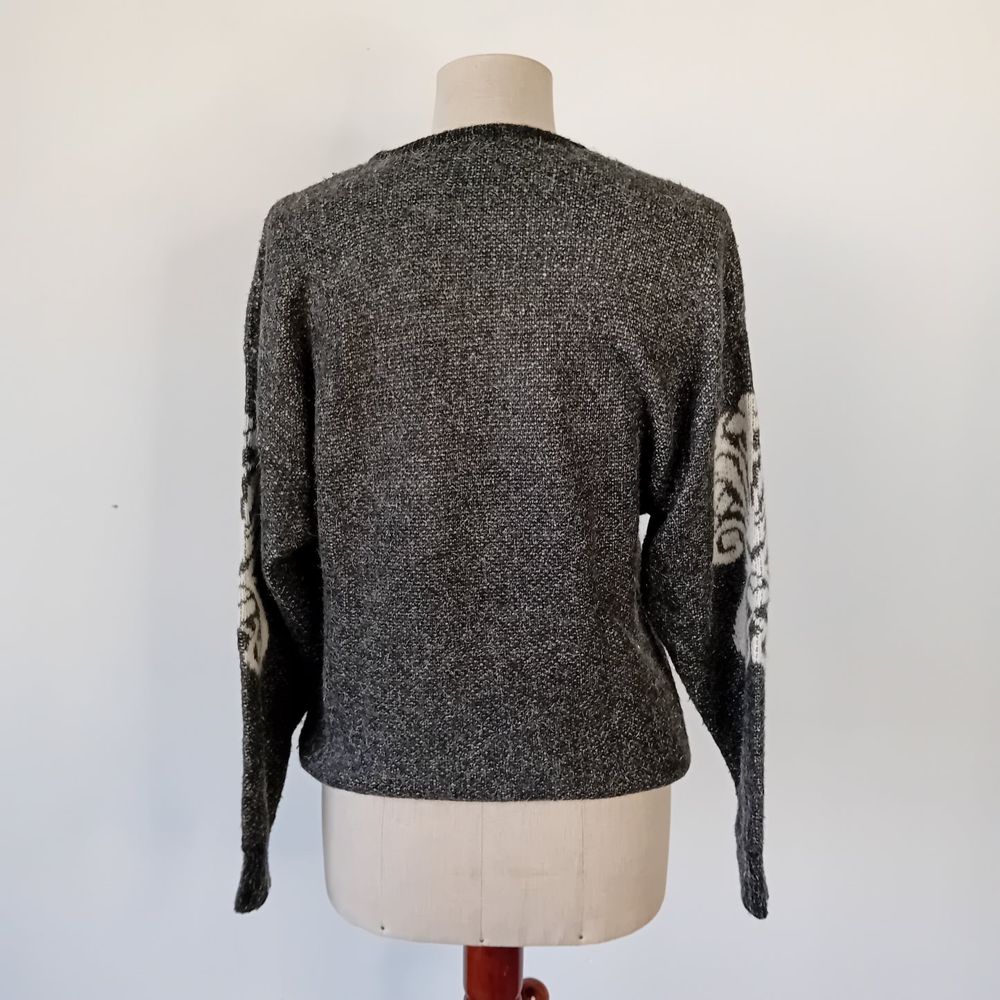 Maglione vintage grey and white