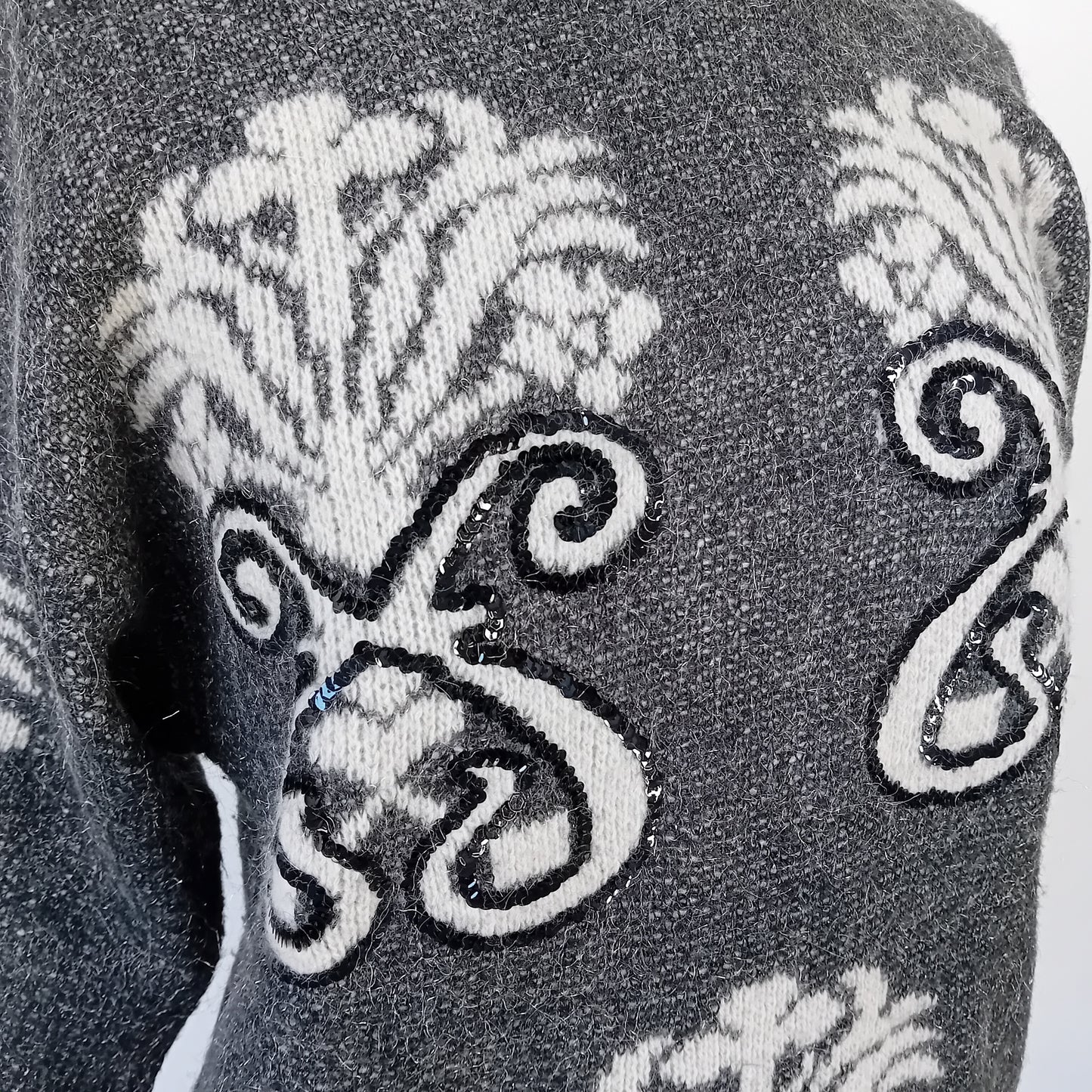 Maglione vintage grey and white