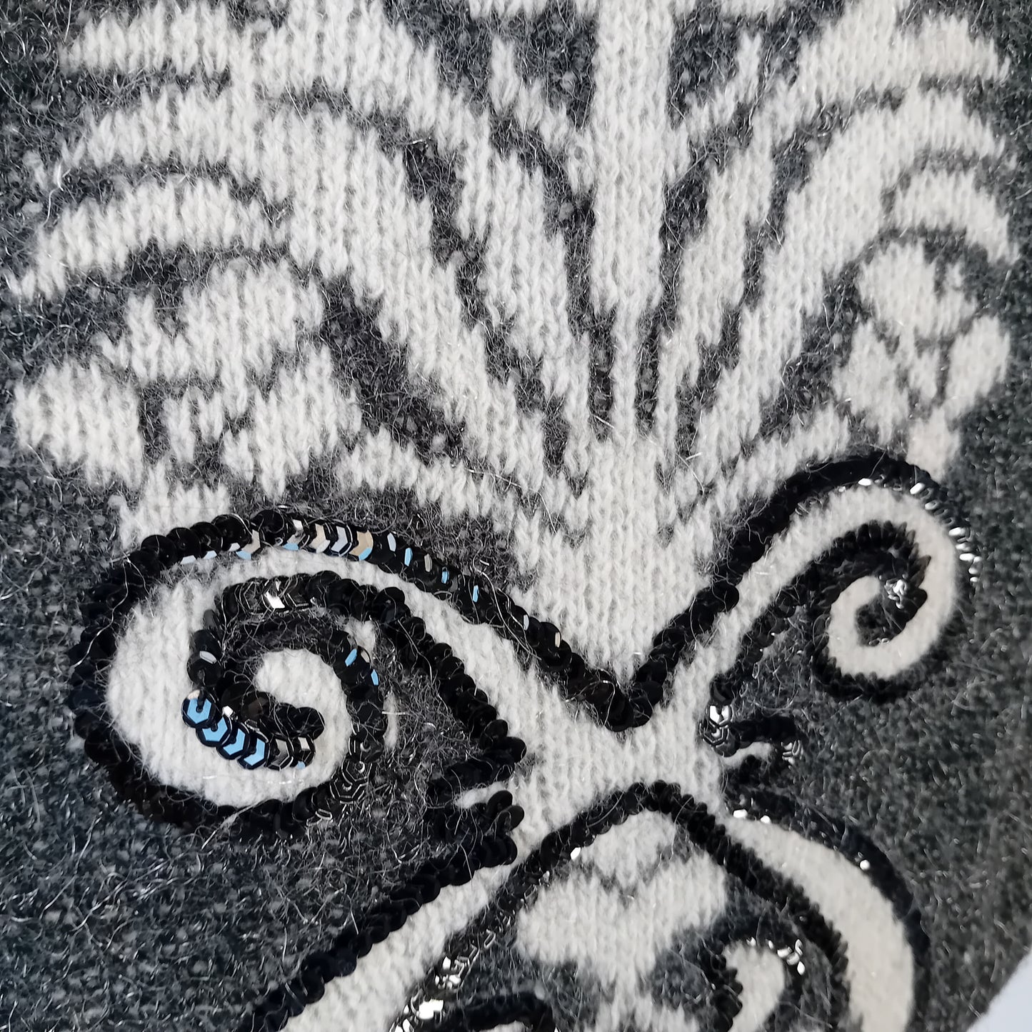 Maglione vintage grey and white