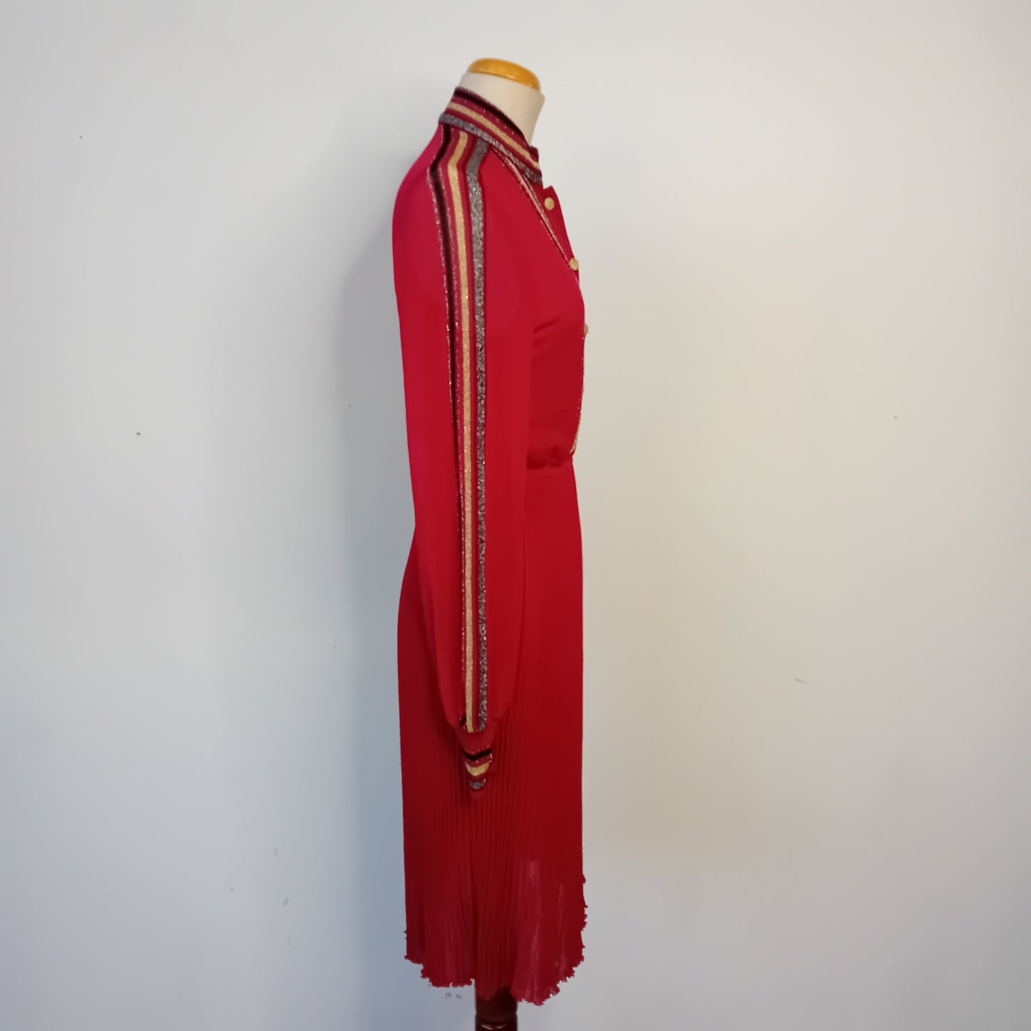 Bordeaux plisset dress