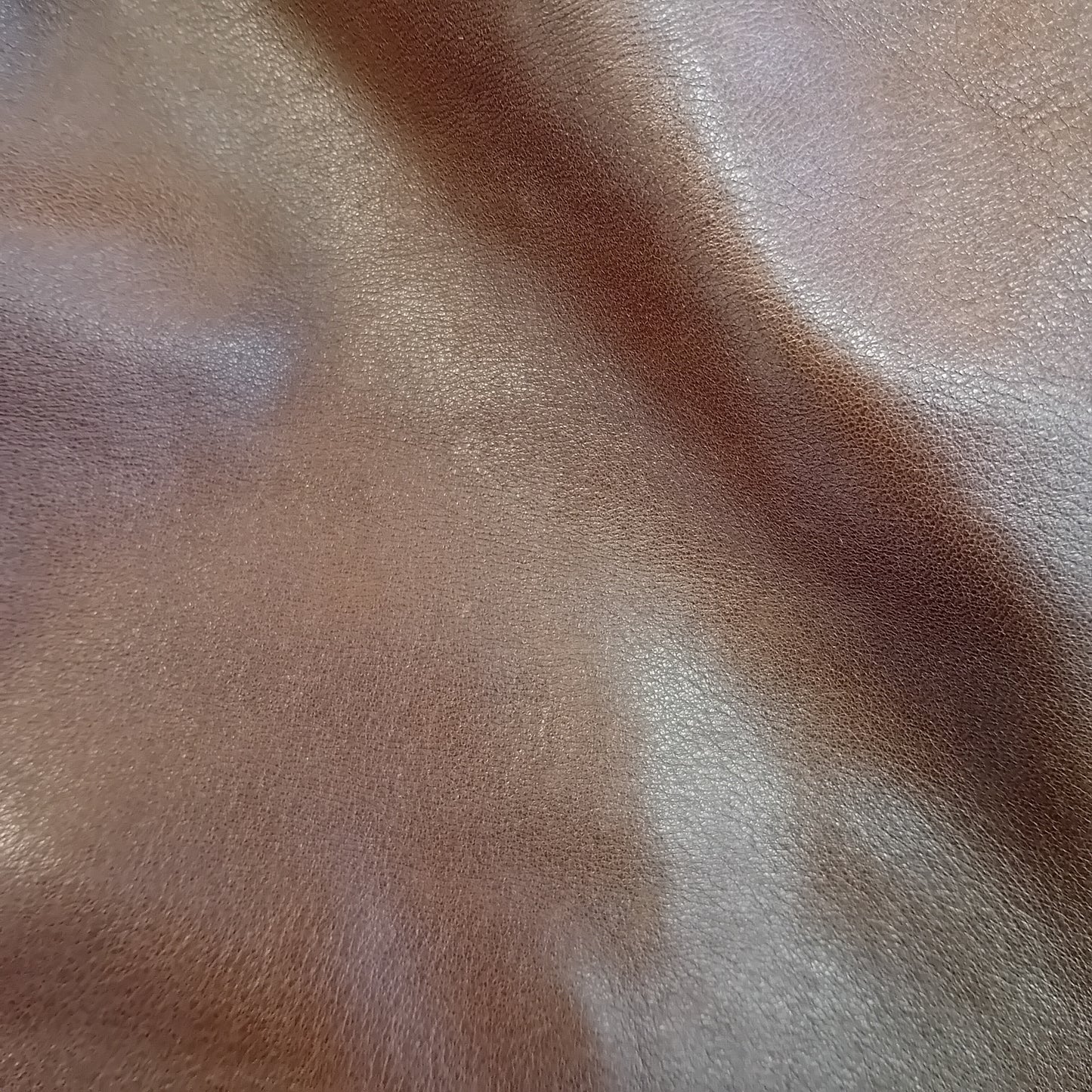 Pantalone vintage in pelle marrone
