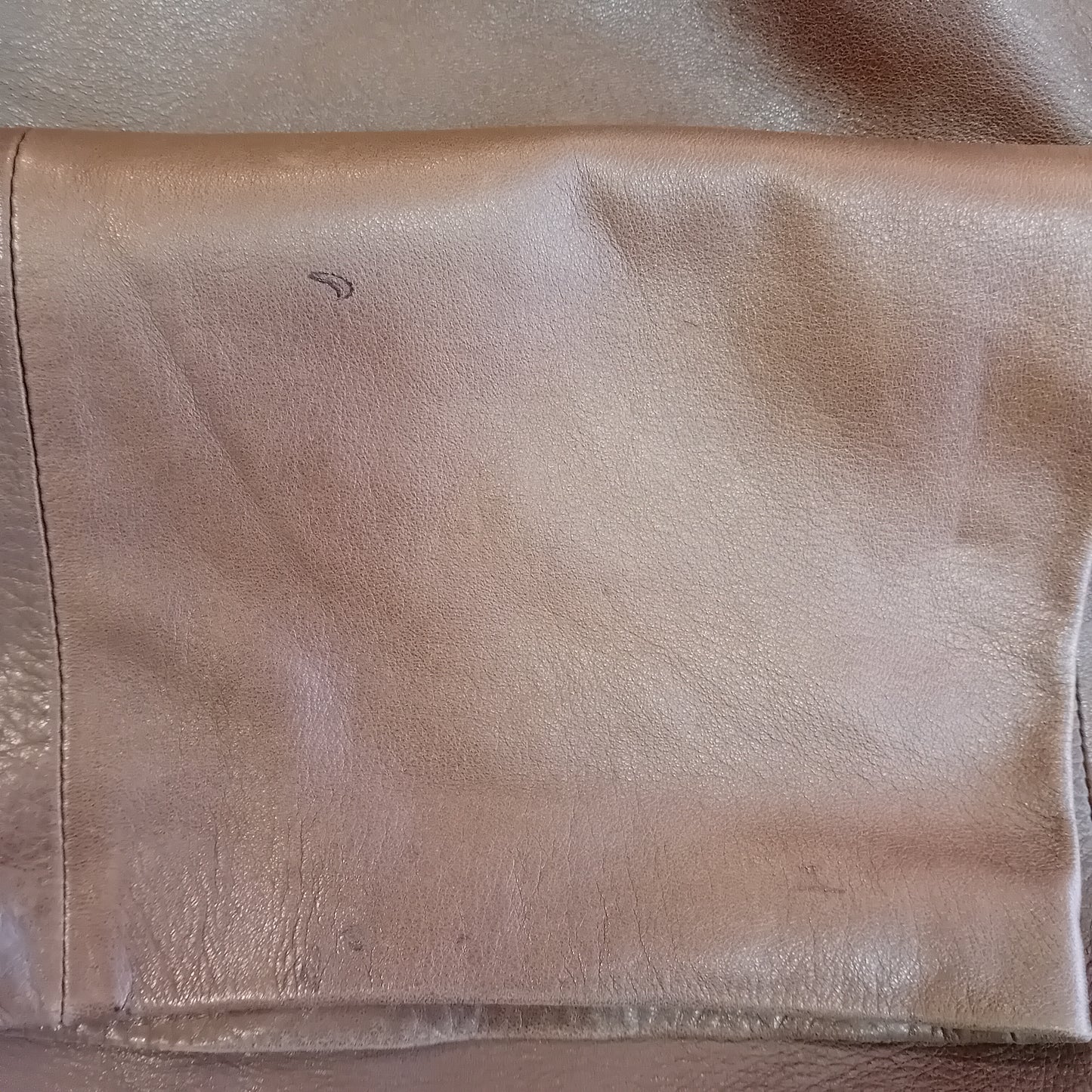 Pantalone vintage in pelle marrone