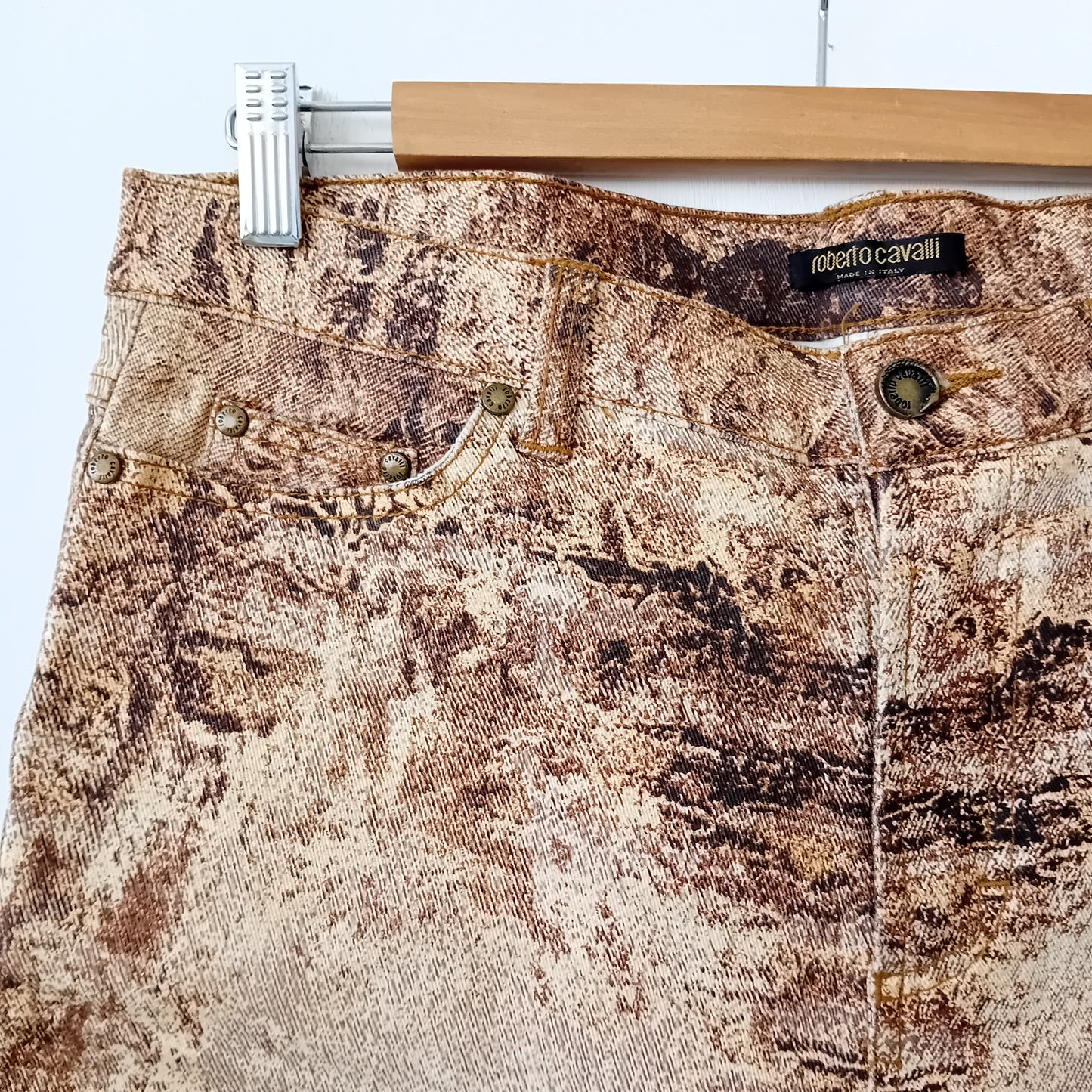 Roberto Cavalli brown denim