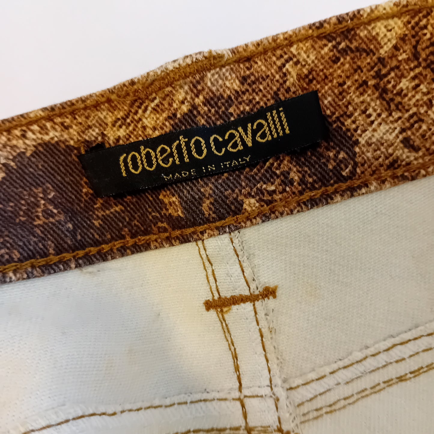 Roberto Cavalli brown denim