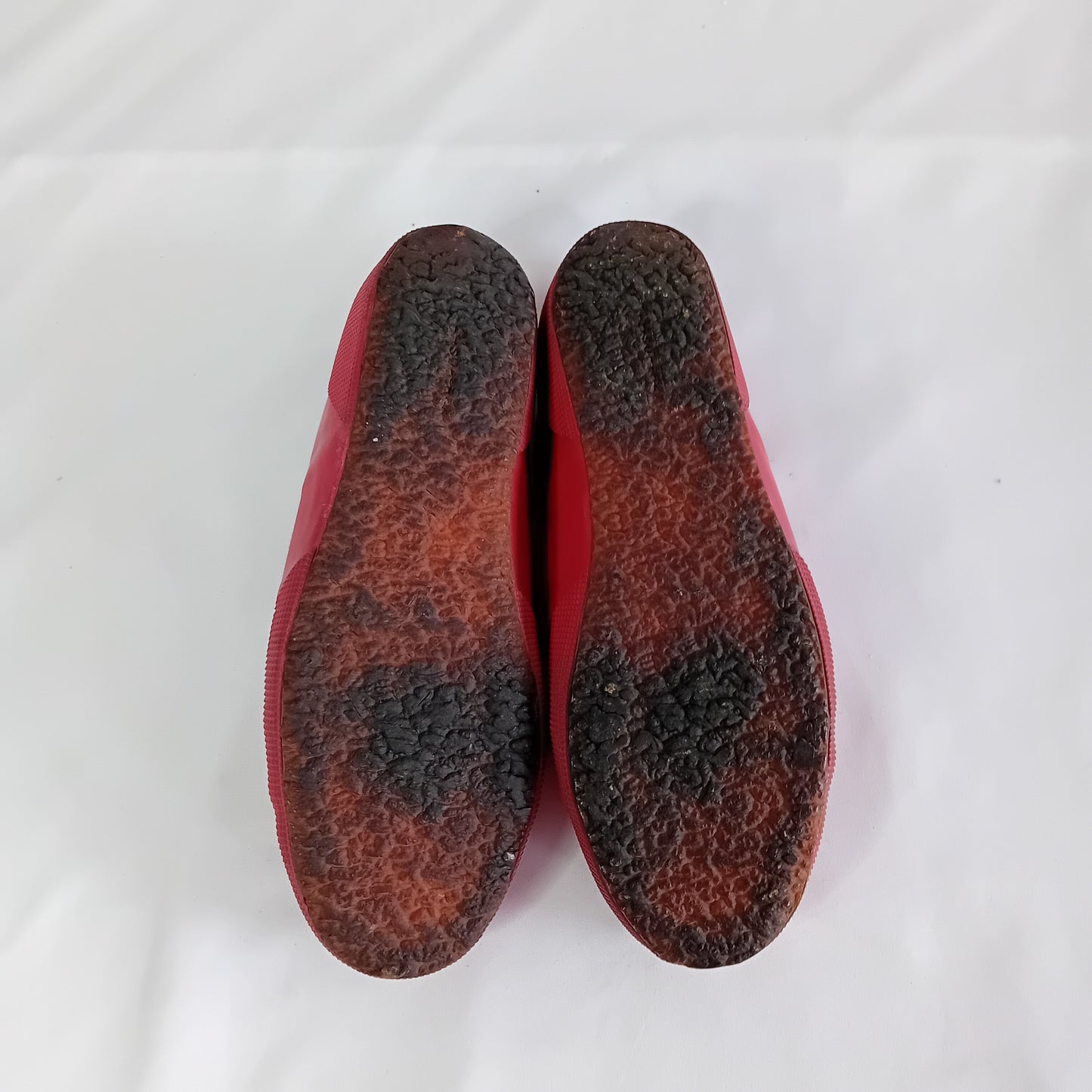 Superga red mules