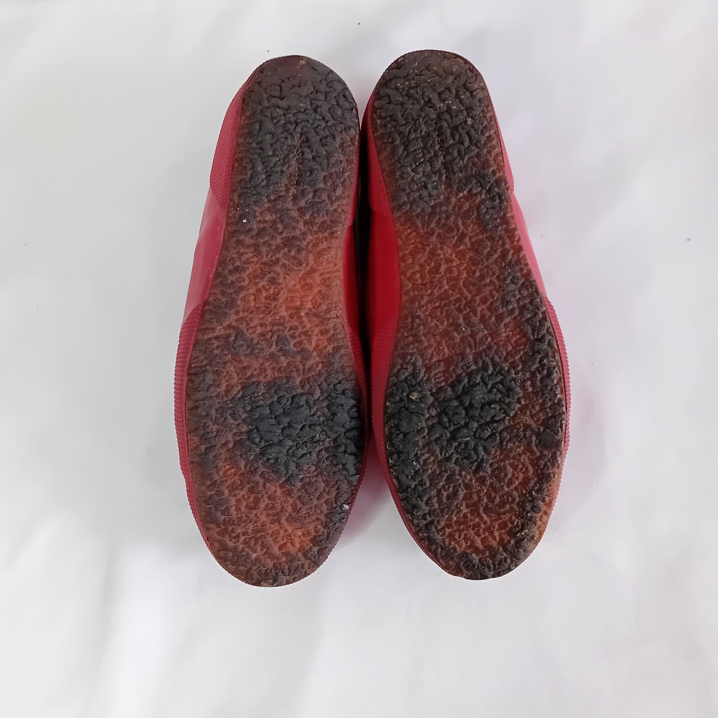 Superga red mules