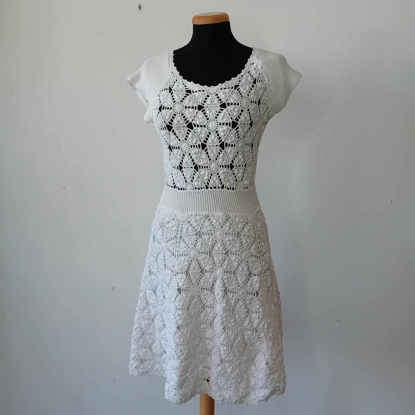 Macrame white dress