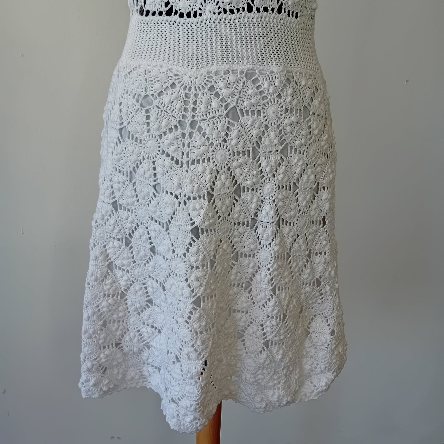 Macrame white dress