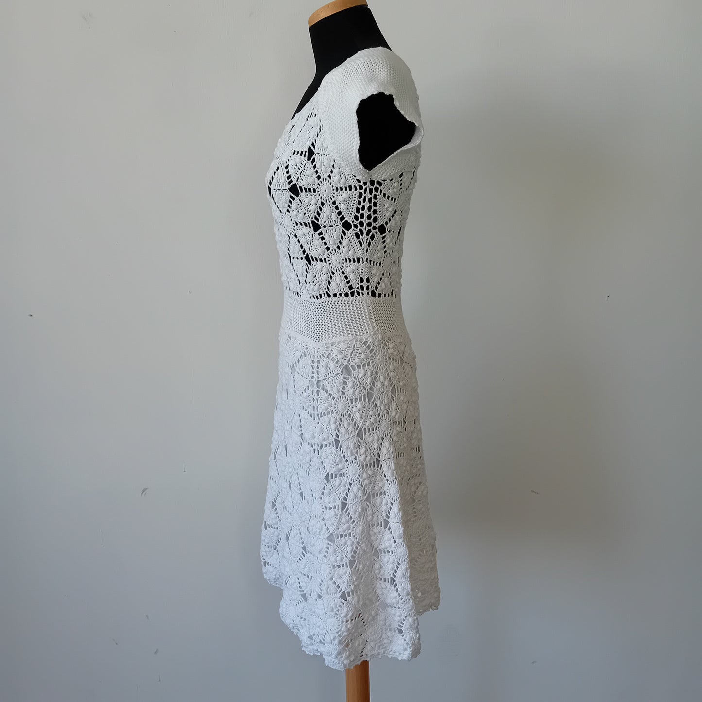 Macrame white dress