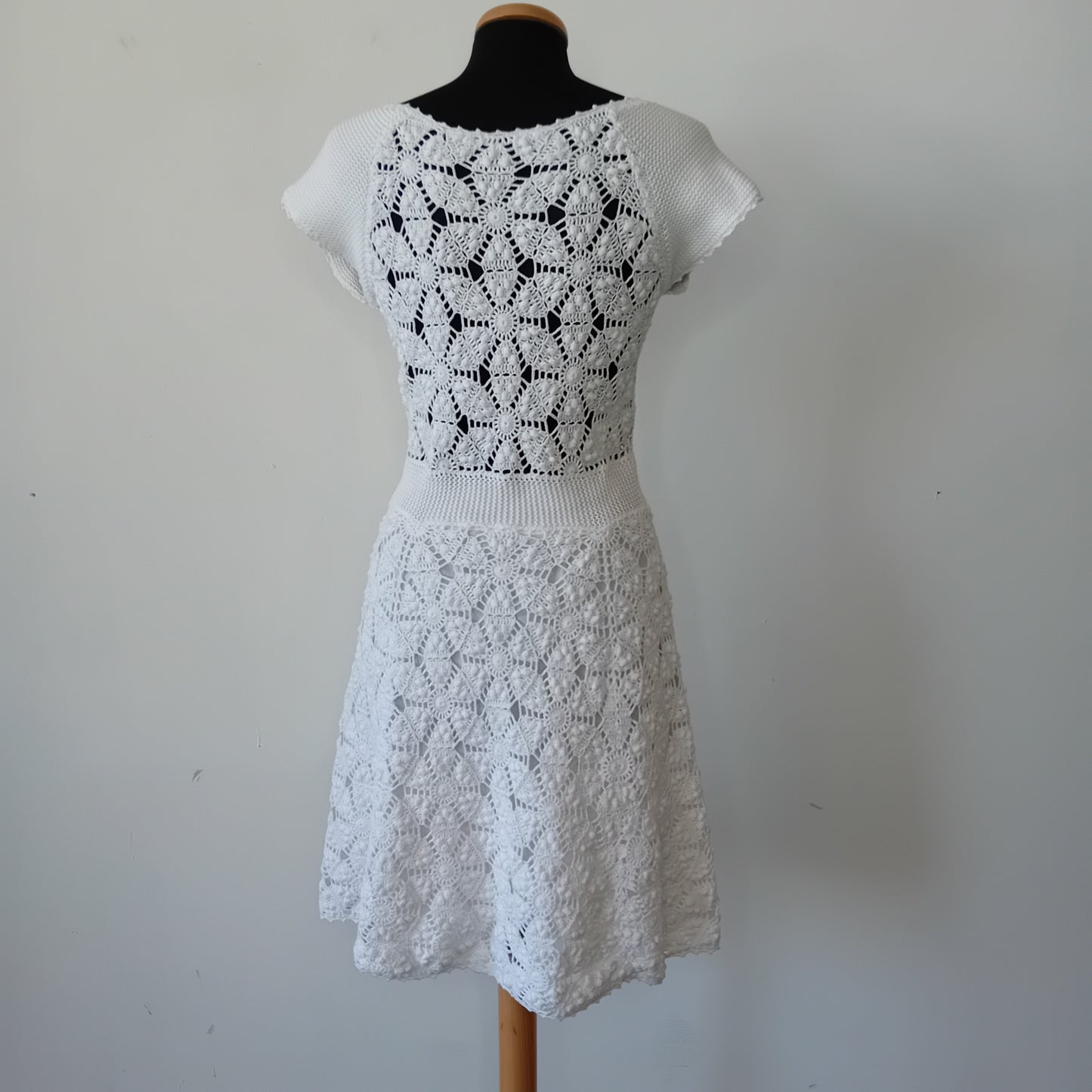 Macrame white dress