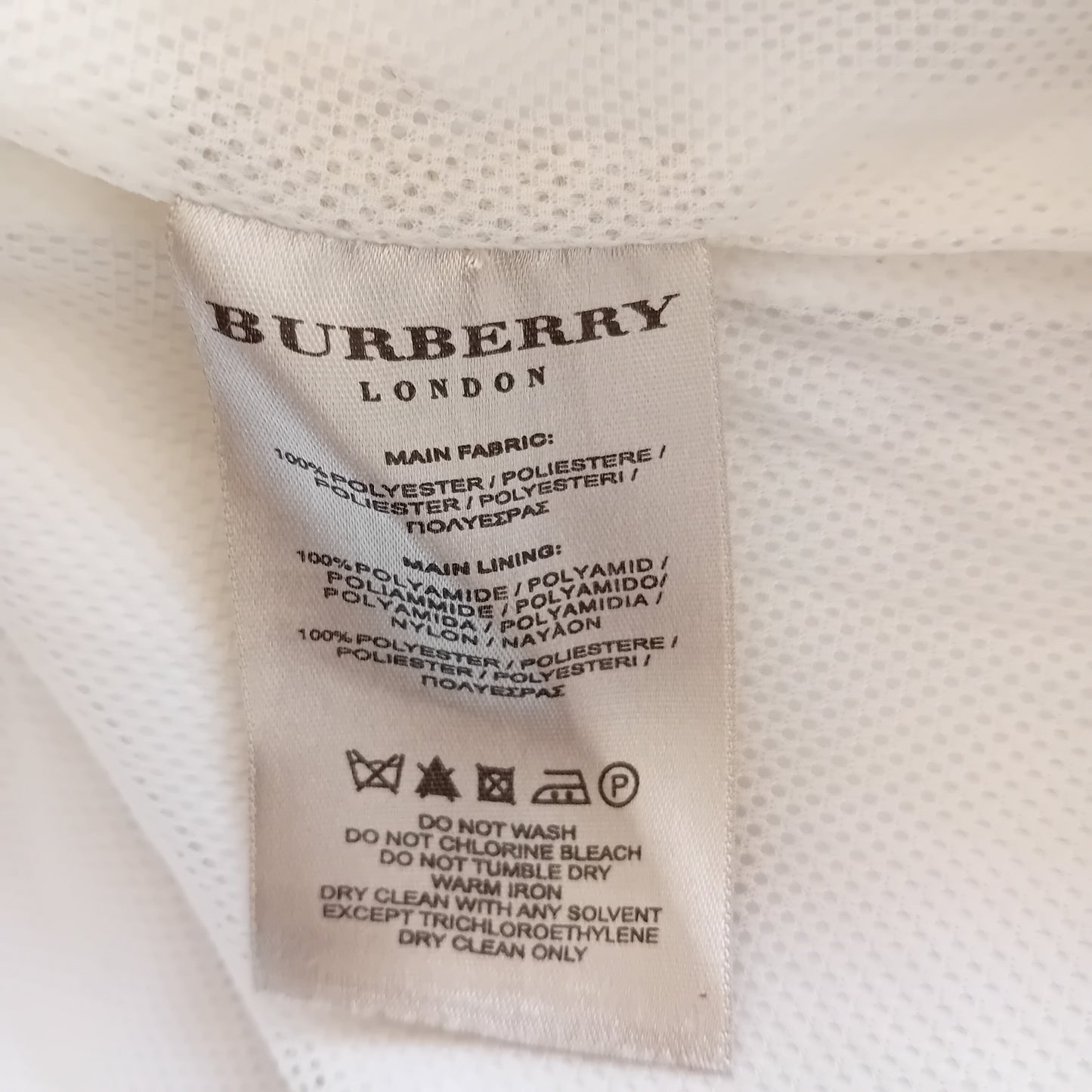 Burberry white trench