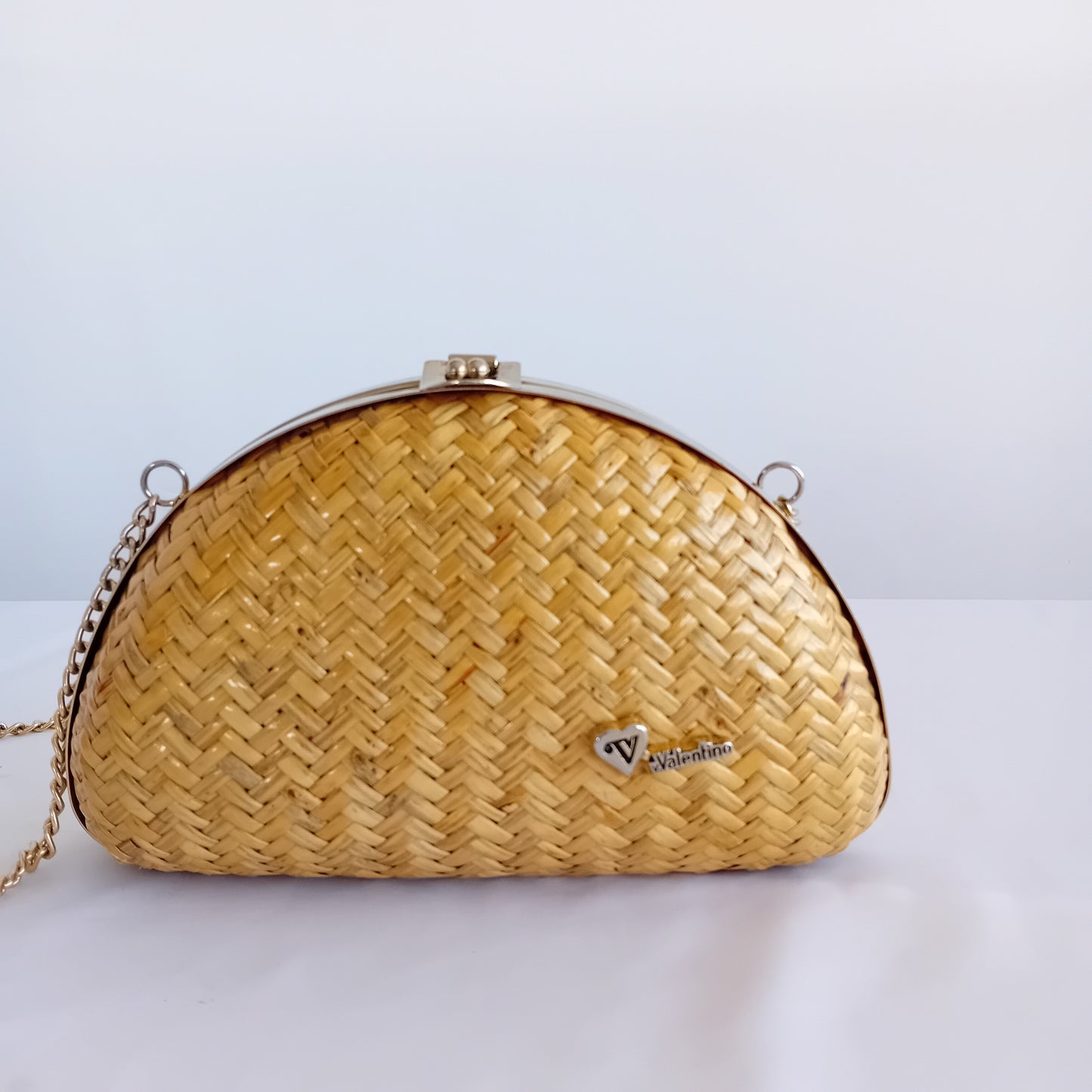 Borsa vintage in paglia V. Valentino