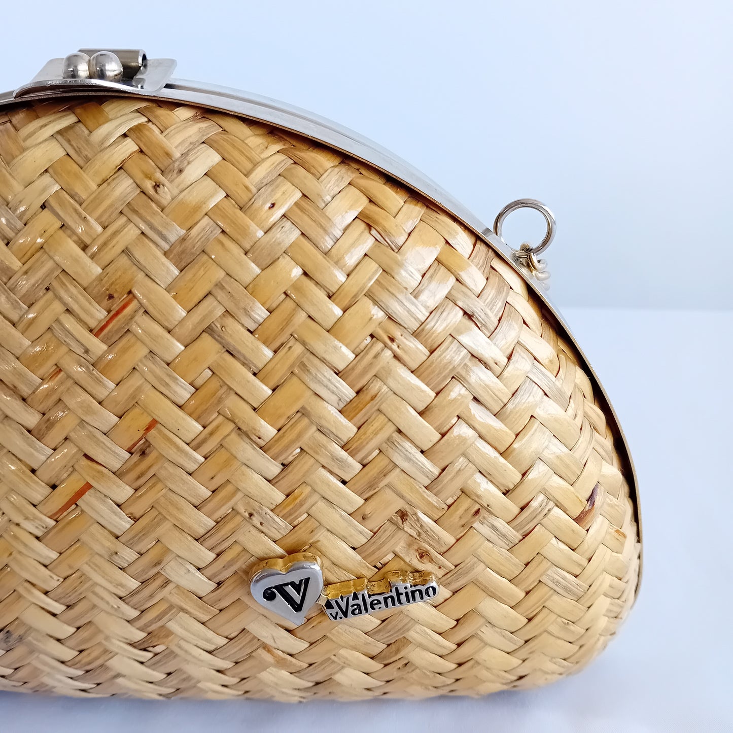 Borsa vintage in paglia V. Valentino