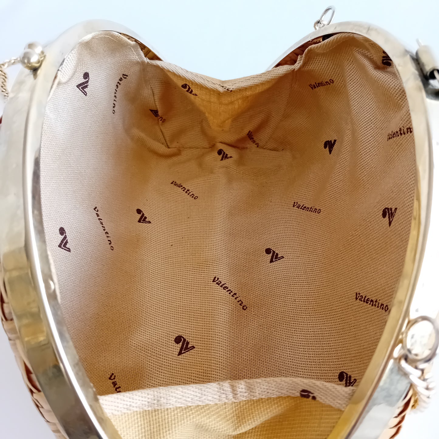 Borsa vintage in paglia V. Valentino