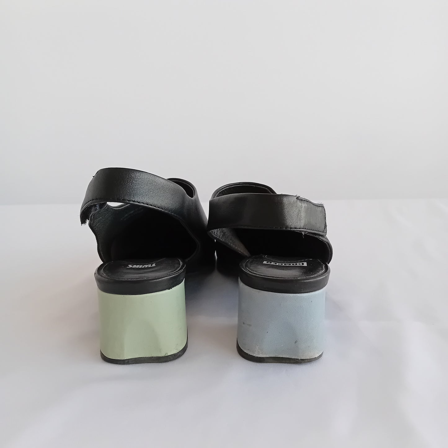 Camper black slingback