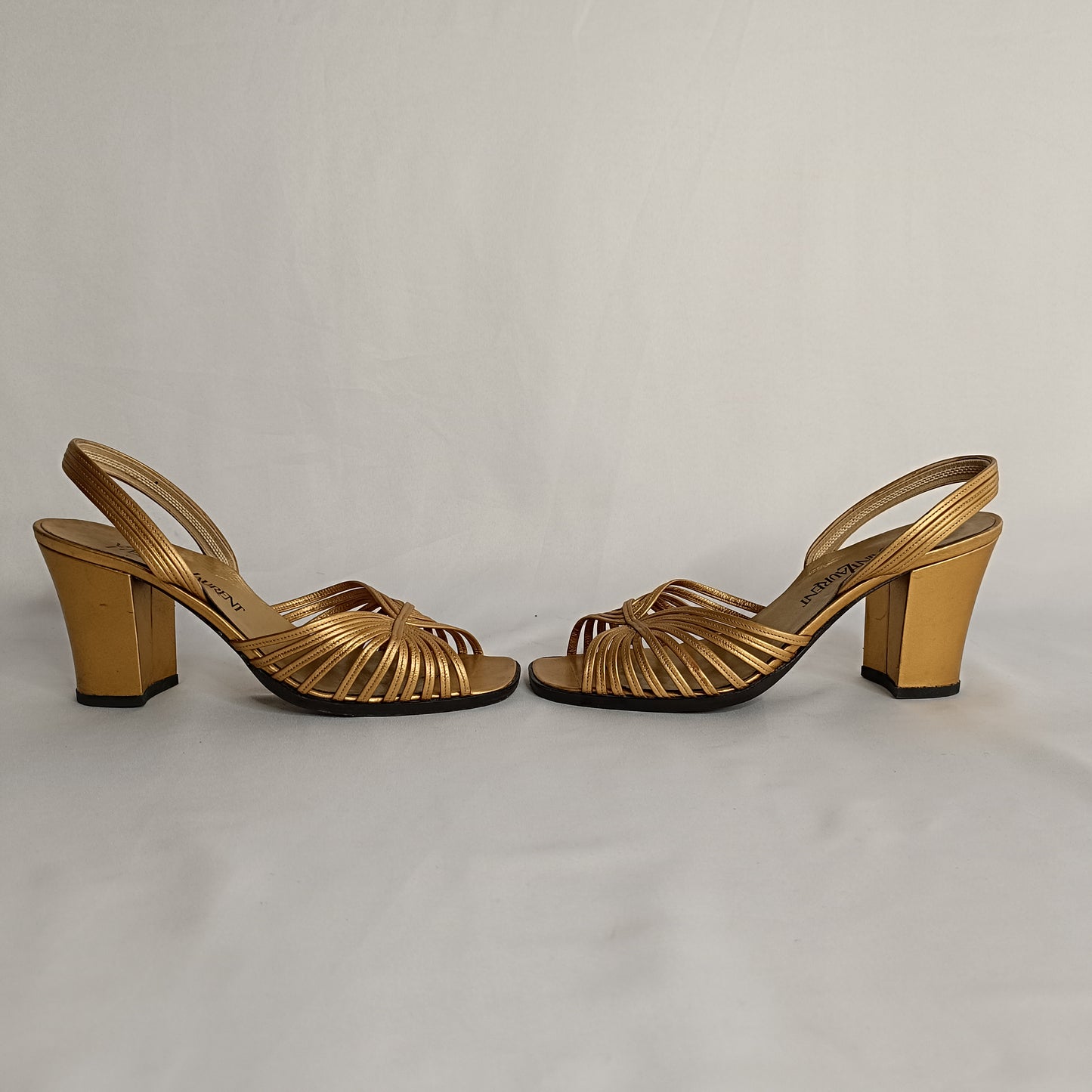 Yves Saint Laurent gold sandals