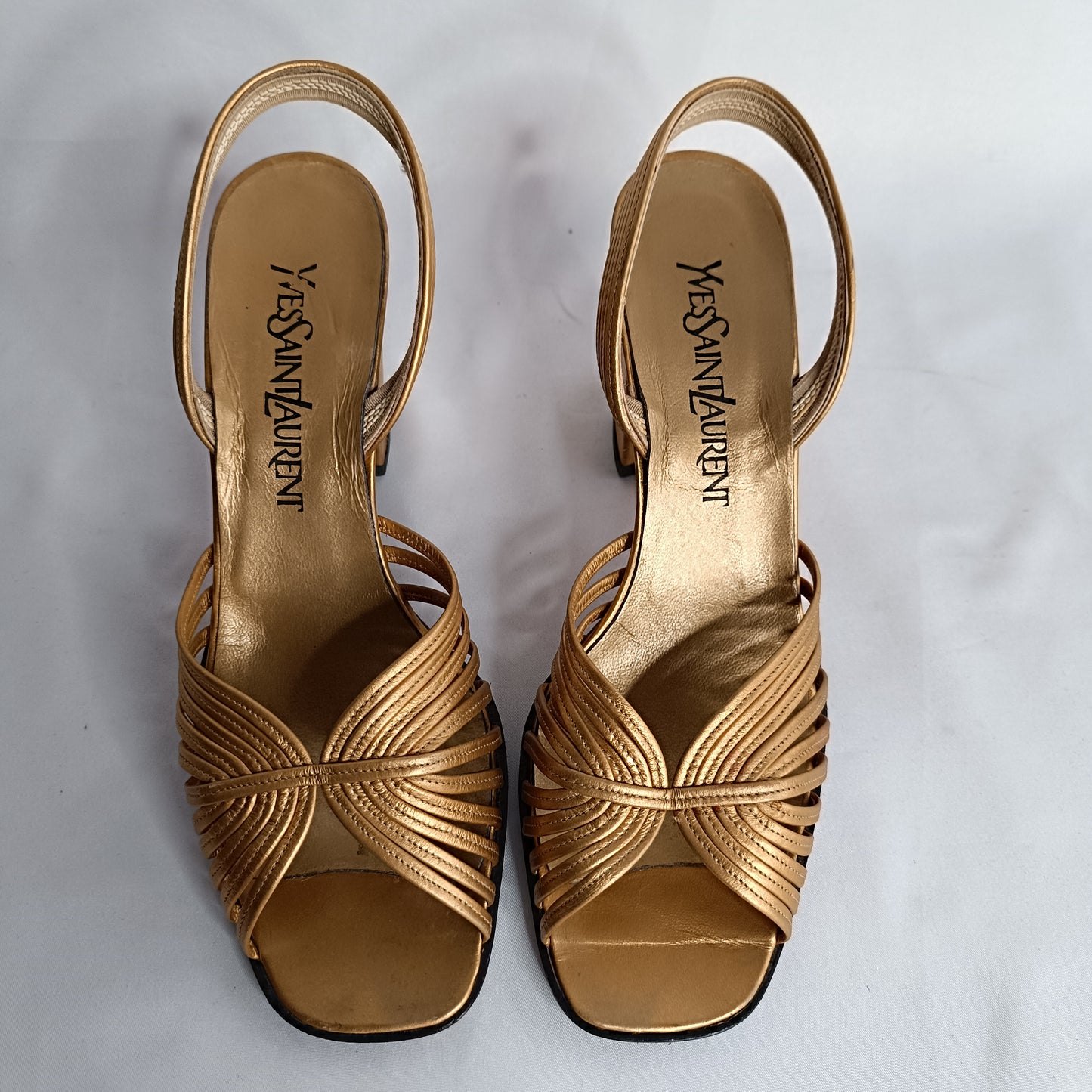 Yves Saint Laurent gold sandals