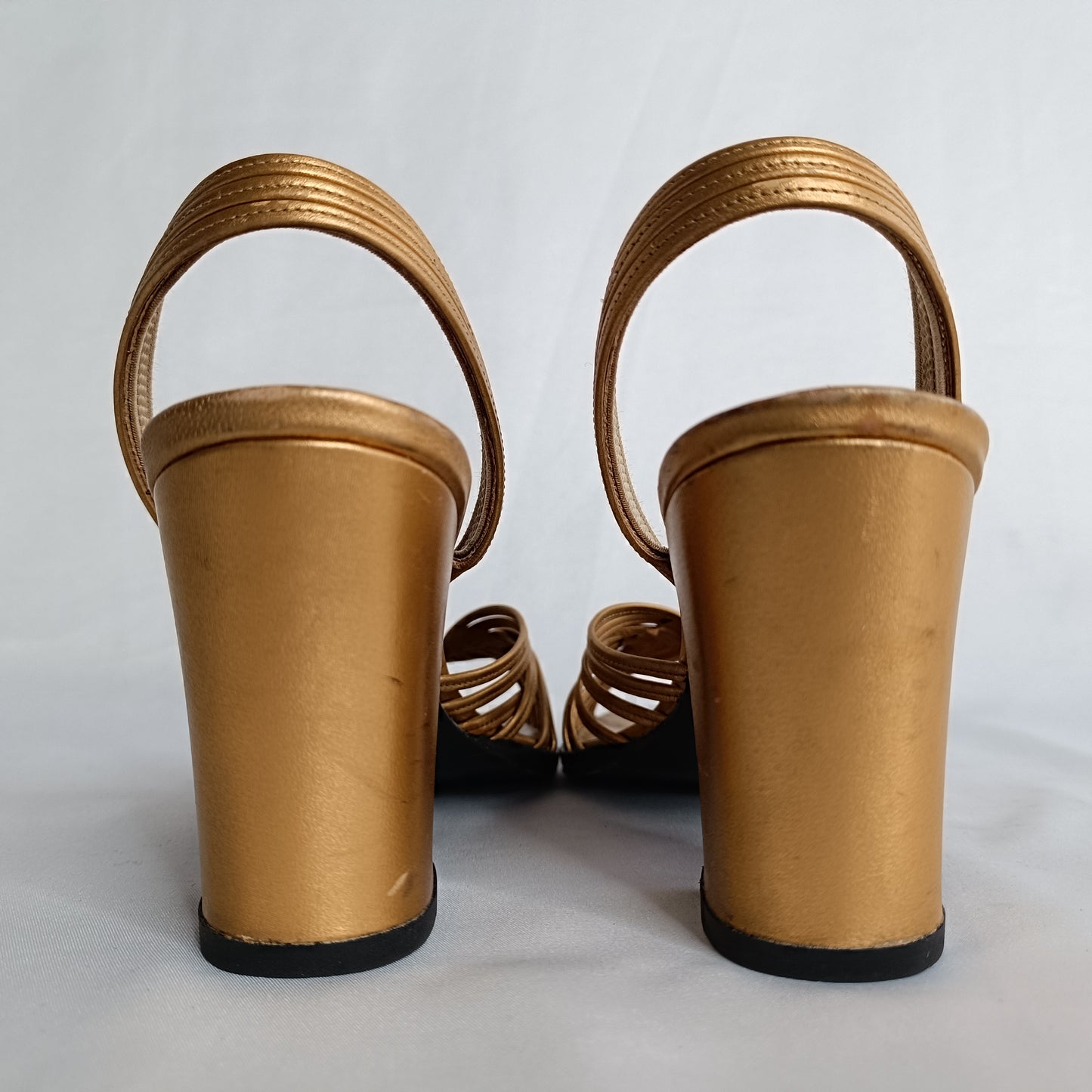 Yves Saint Laurent gold sandals