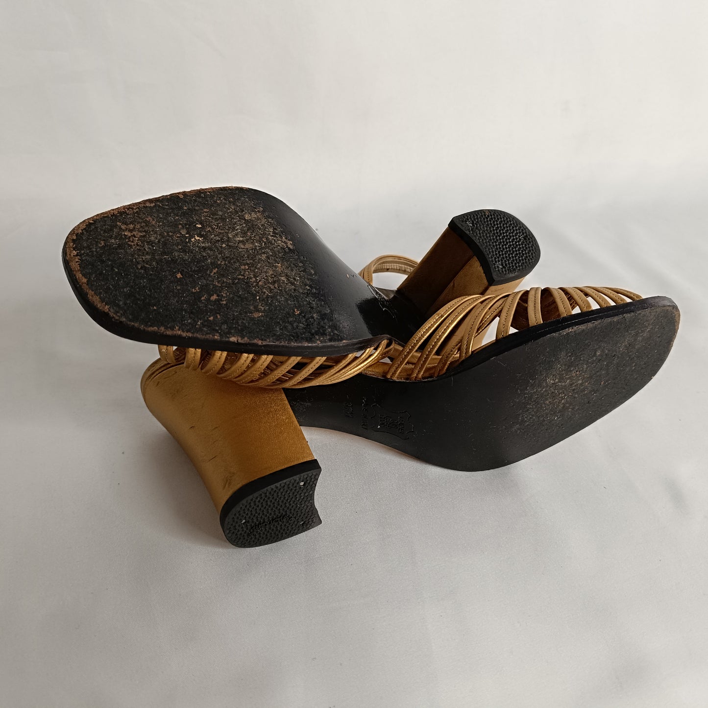 Yves Saint Laurent gold sandals