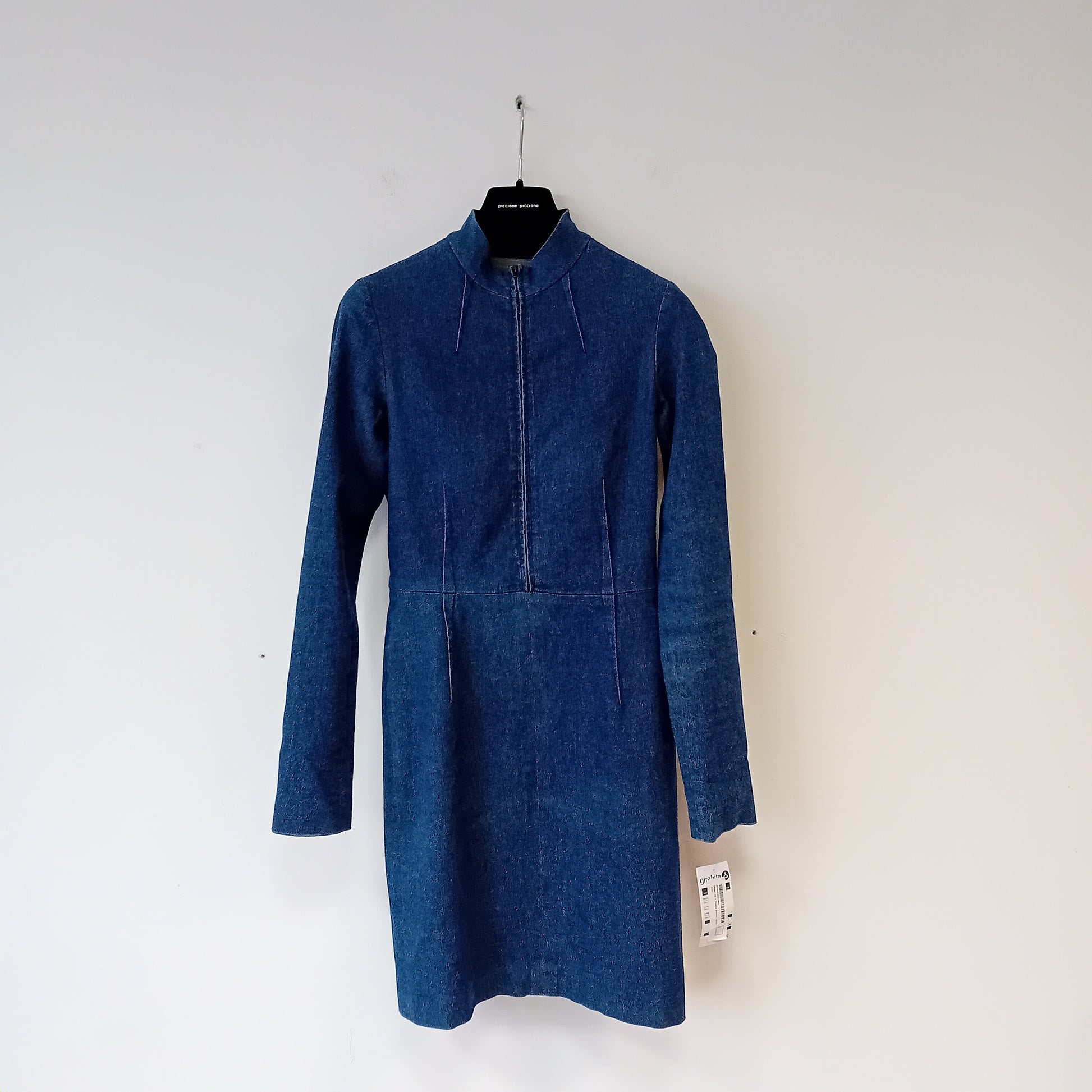 proenza schouler denim dress Proenza Schouler Scarf-detailed Acid-wash Denim Dress In Light Wash