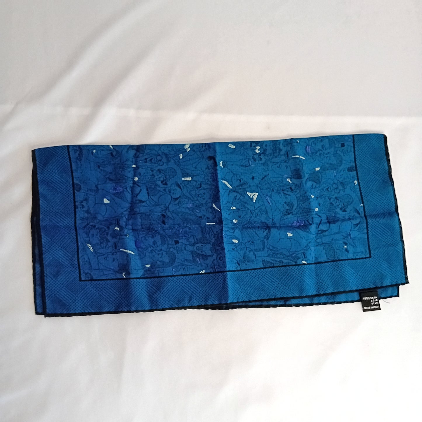 Blue silk pochette