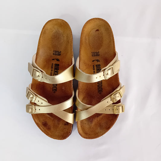 Birkenstock gold sandals