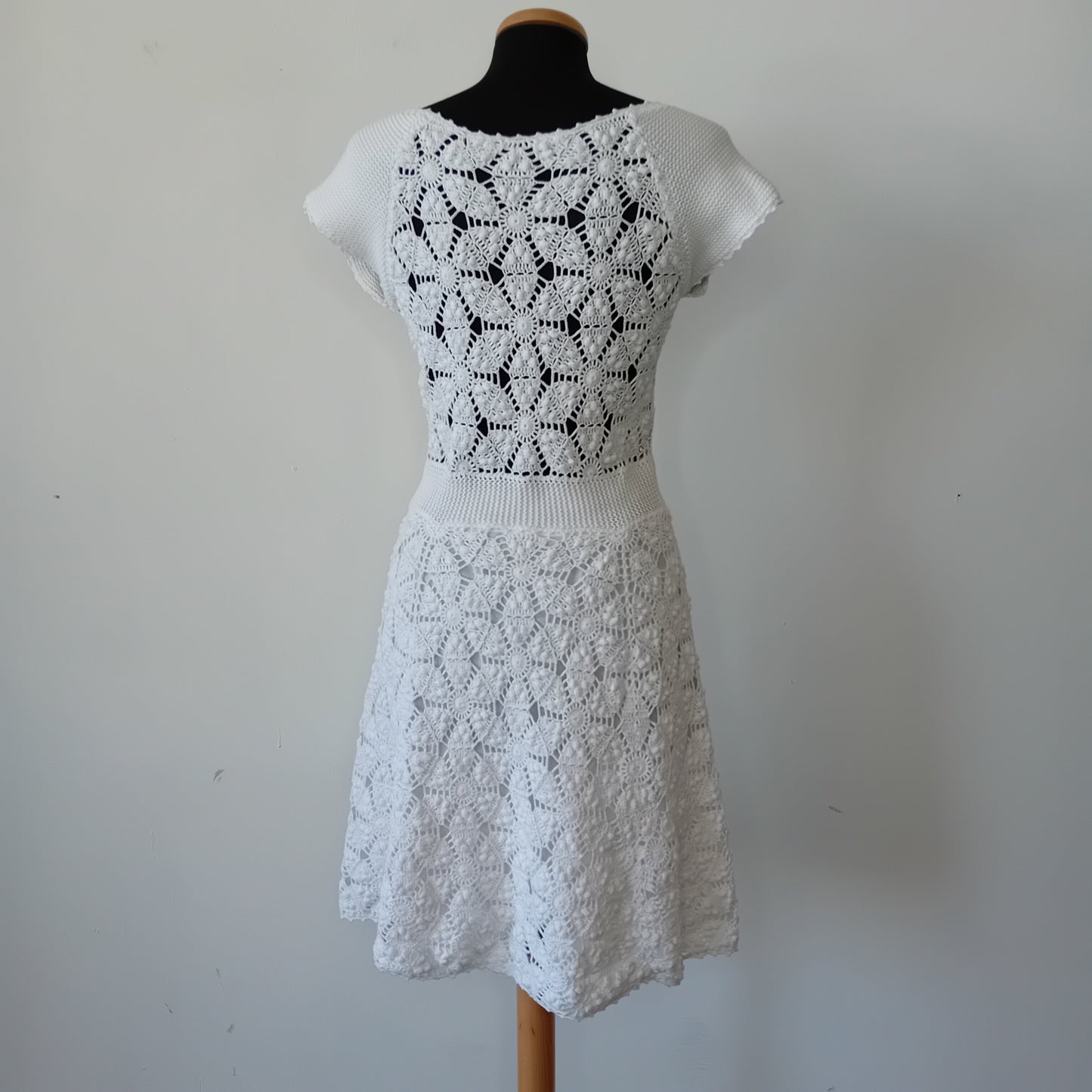Macrame white dress