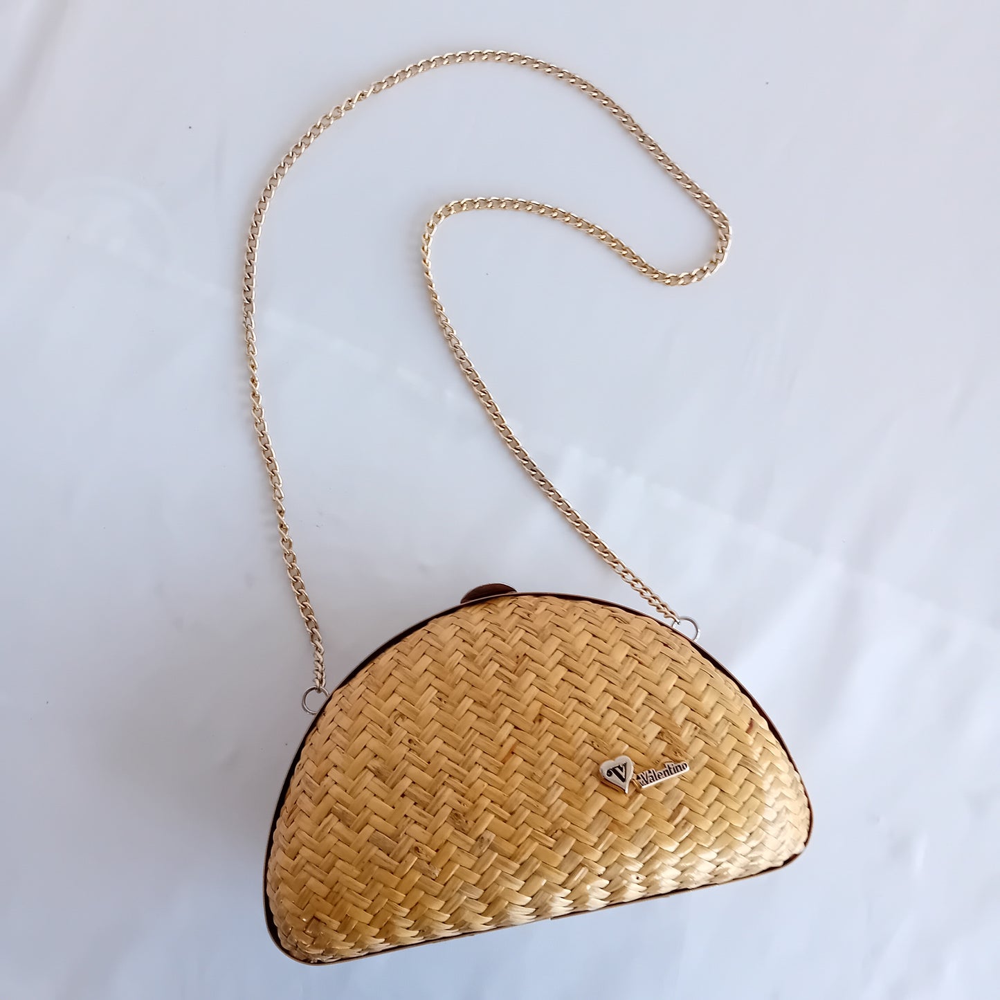 Borsa vintage in paglia V. Valentino