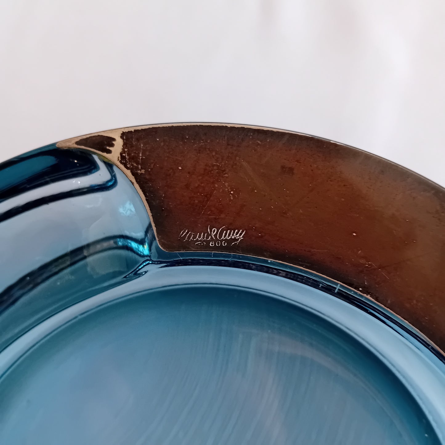 Posacenere in cristallo e argento Arnolfo di Cambio