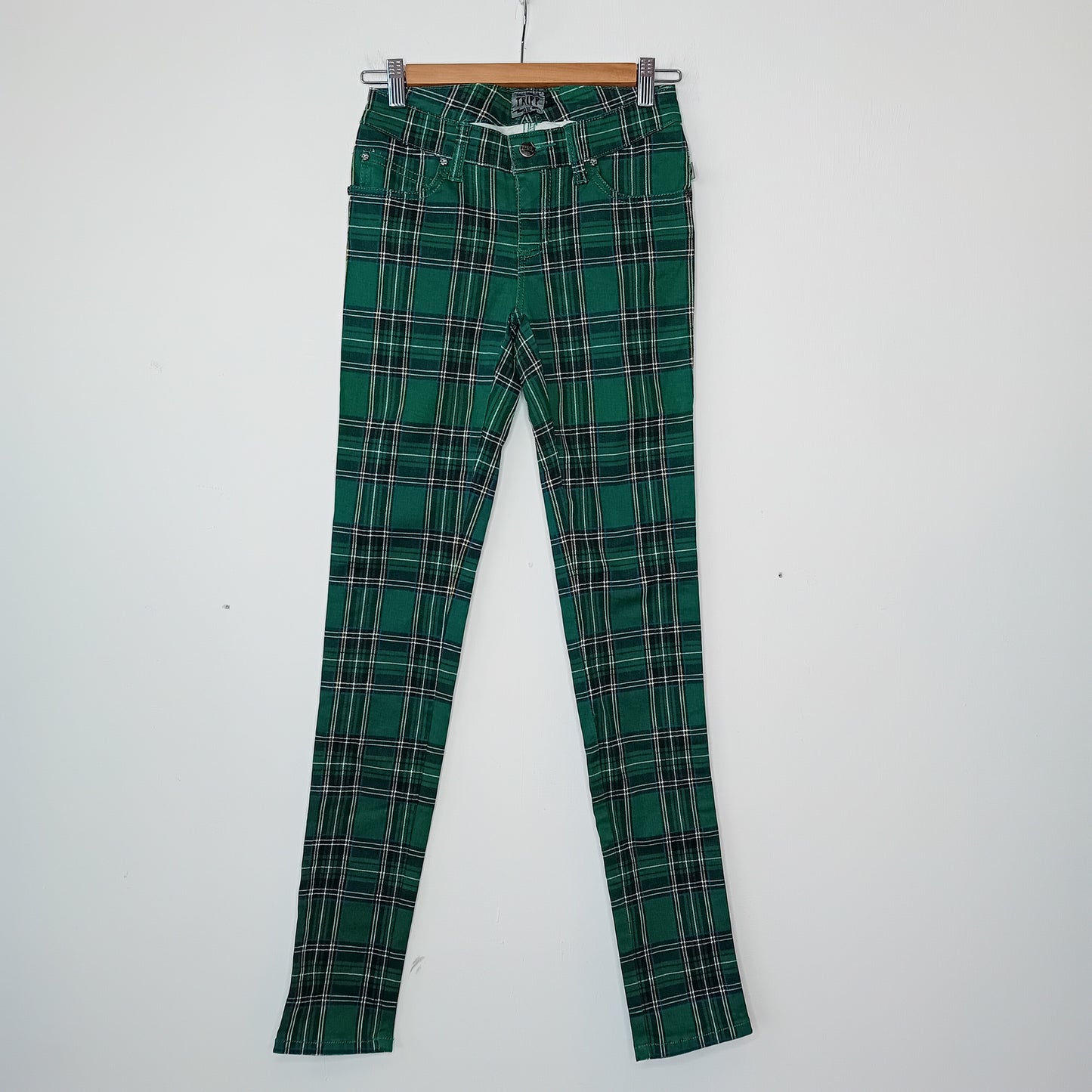 Pantaloni skinny Tripp NYC in tartan verde