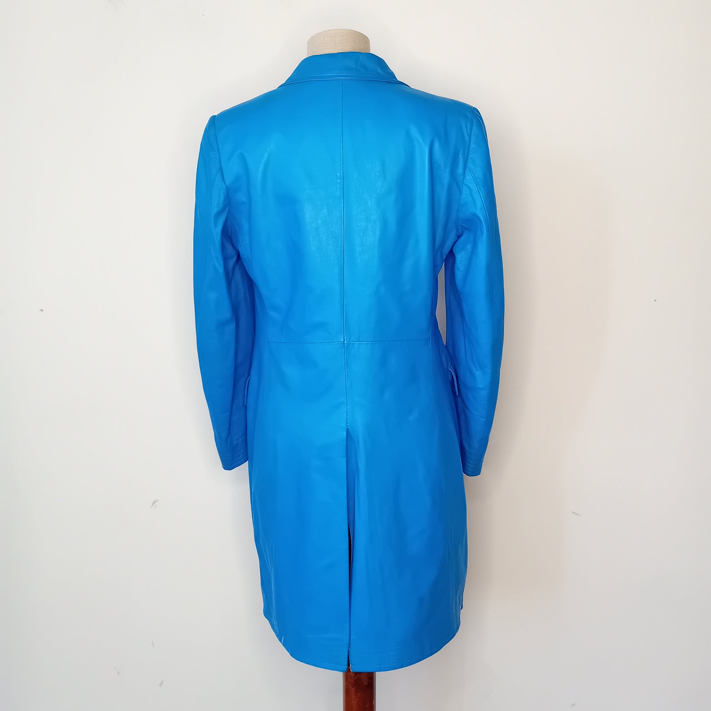 Trench in pelle blu ALBERTO BIANI