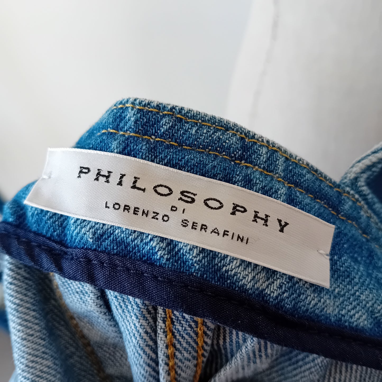 Mini dress in denim PHILOSOPHY di Lorenzo Serafini