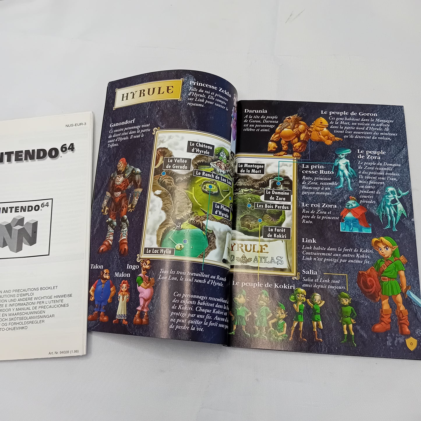 Videogioco The Legend of Zelda Ocarina of Time Nintendo 64 versione PAL 1.1 con scatola + manuale