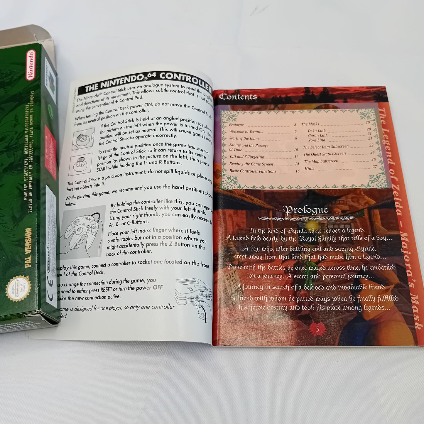 Videogioco Nintendo 64 Zelda Majora's Mask PAL con scatola + manuale
