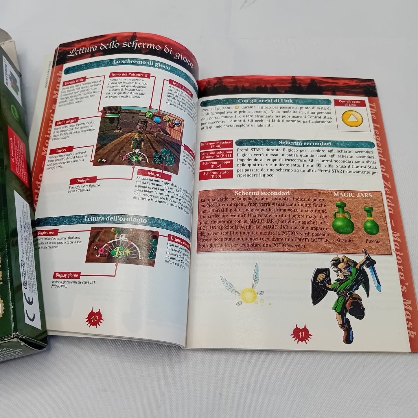 Videogioco Nintendo 64 Zelda Majora's Mask PAL con scatola + manuale