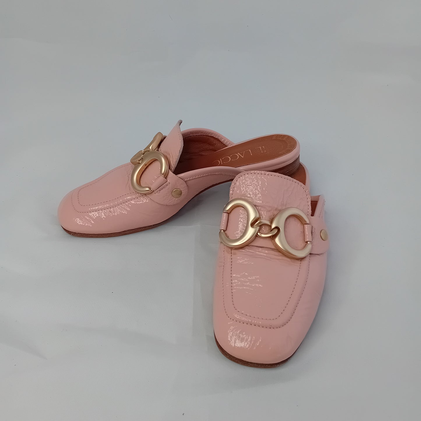 Il Laccio pink mules