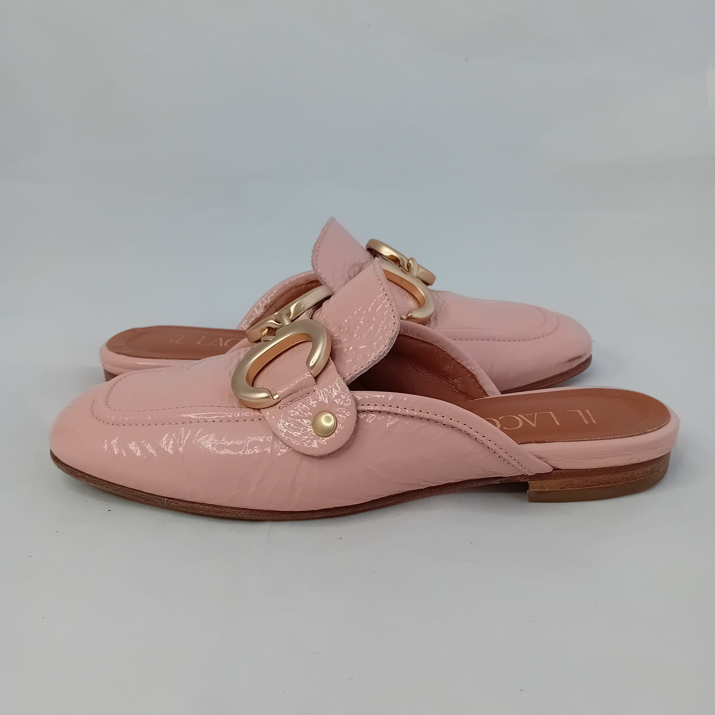 Il Laccio pink mules
