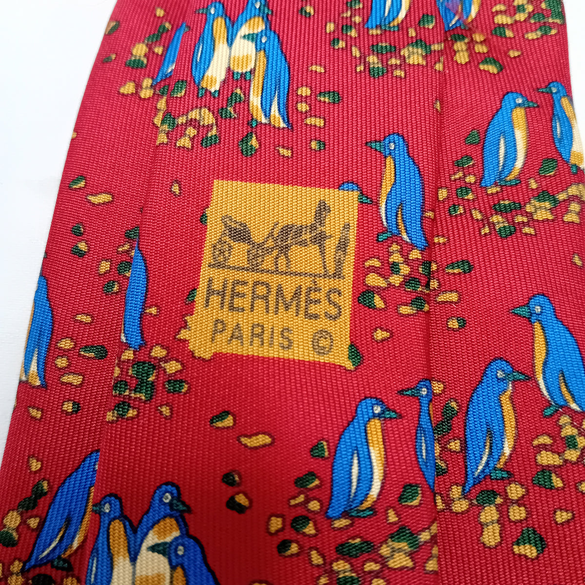 Cravatta vinatge Hermés pinguini