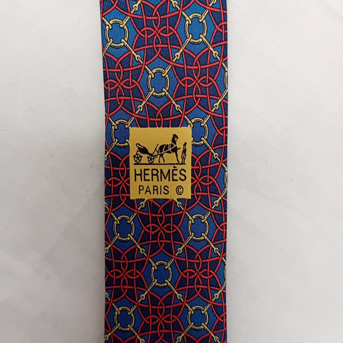 Cravatta vinatge Hermés geometrica