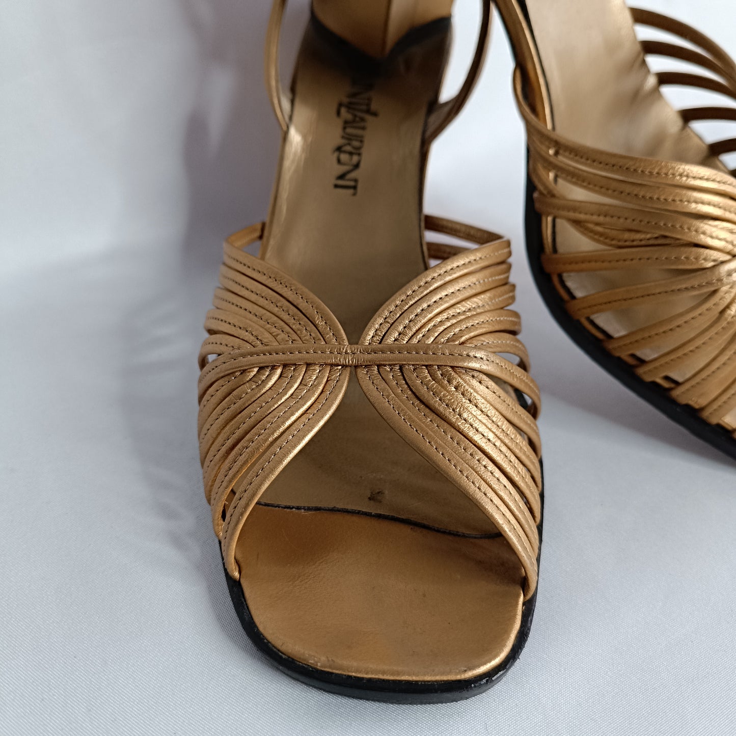 Yves Saint Laurent gold sandals